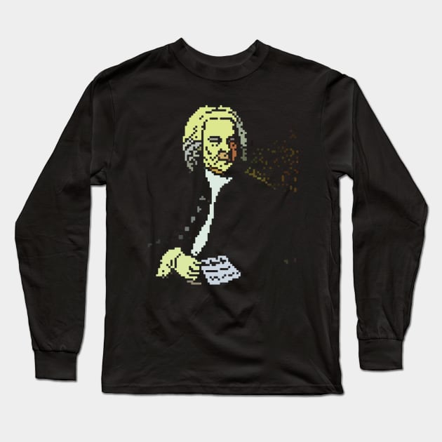 J.S. Bach 8-Bit Pixel Art Long Sleeve T-Shirt by GramophoneCafe